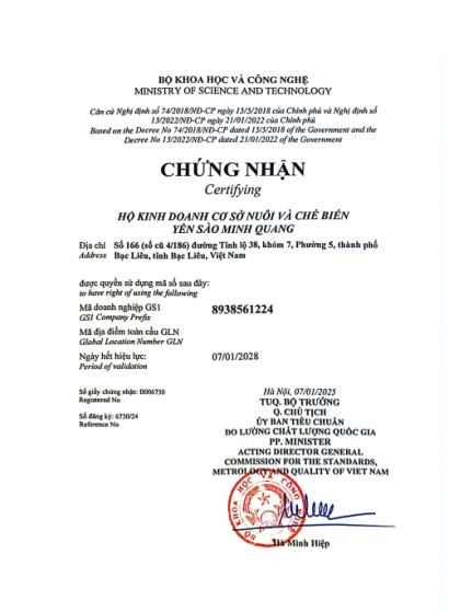 CHỨNG NHẬN M&Atilde; SỐ M&Atilde; VẠCH QUỐC GIA